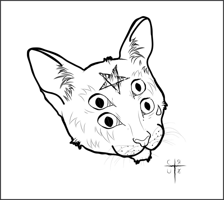 946x845 Evil Cat By Cruzjuliana