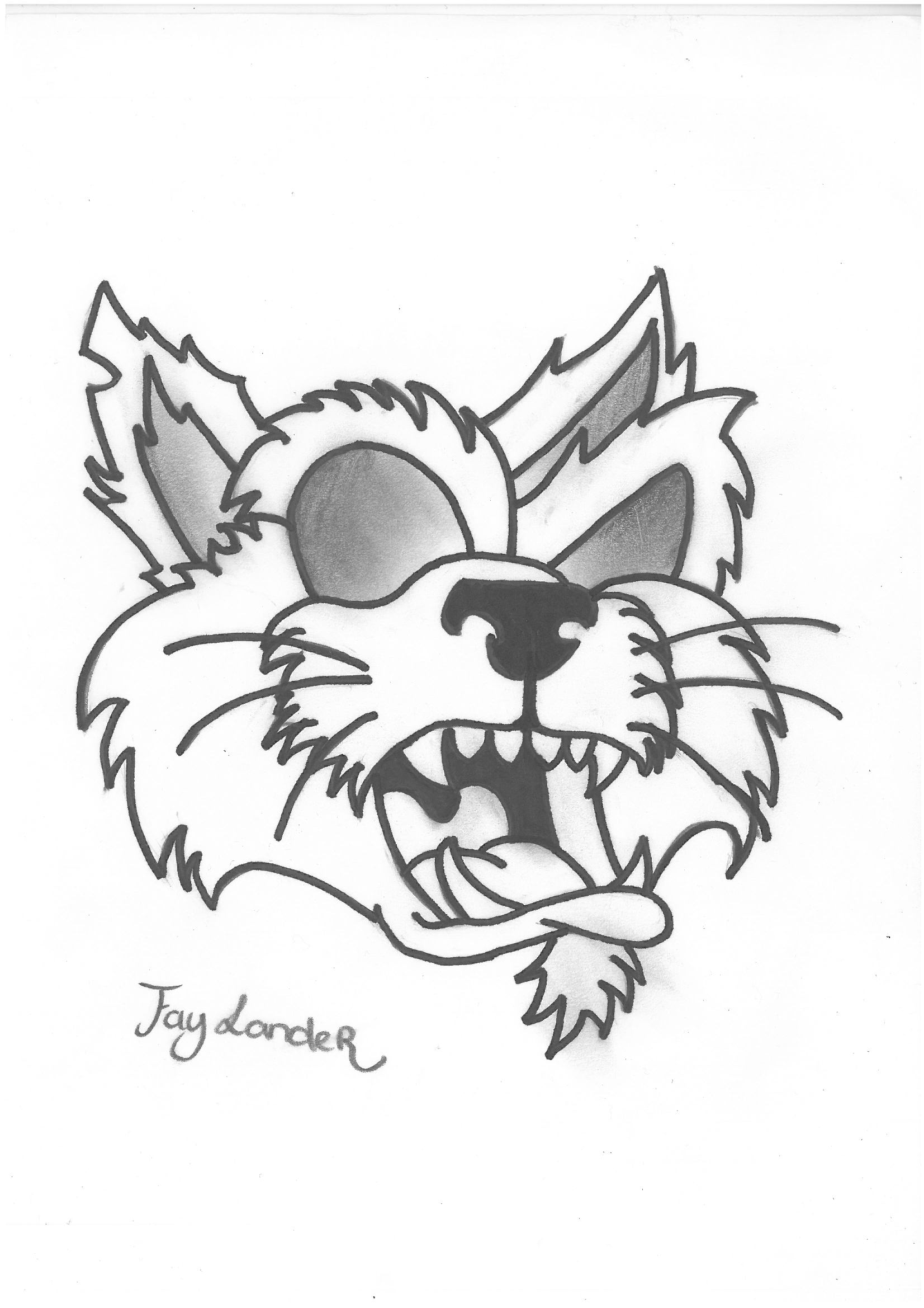 1653x2338 Evil Cat My Drawings