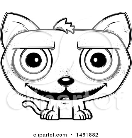 450x470 Clipart Of A Cartoon Scared Evil Orange Cat