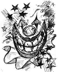 240x300 Evil Clown Drawings Fine Art America