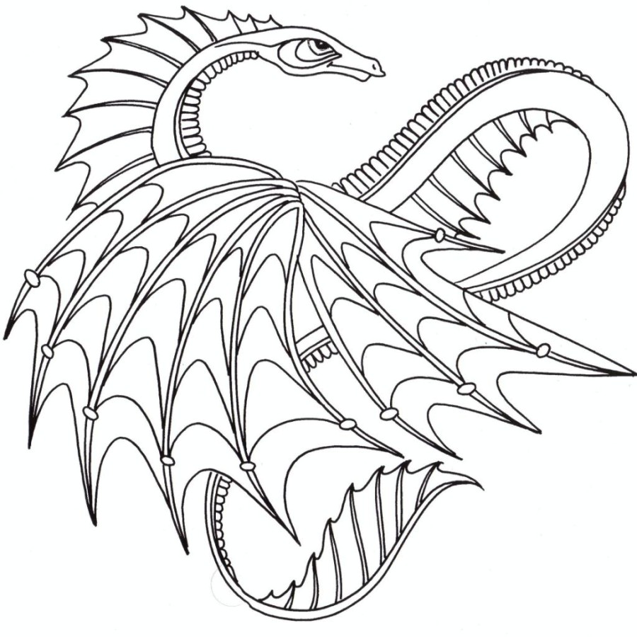 900x900 Coloring Pages Dragon Coloring Pages For Adults Voteforverde