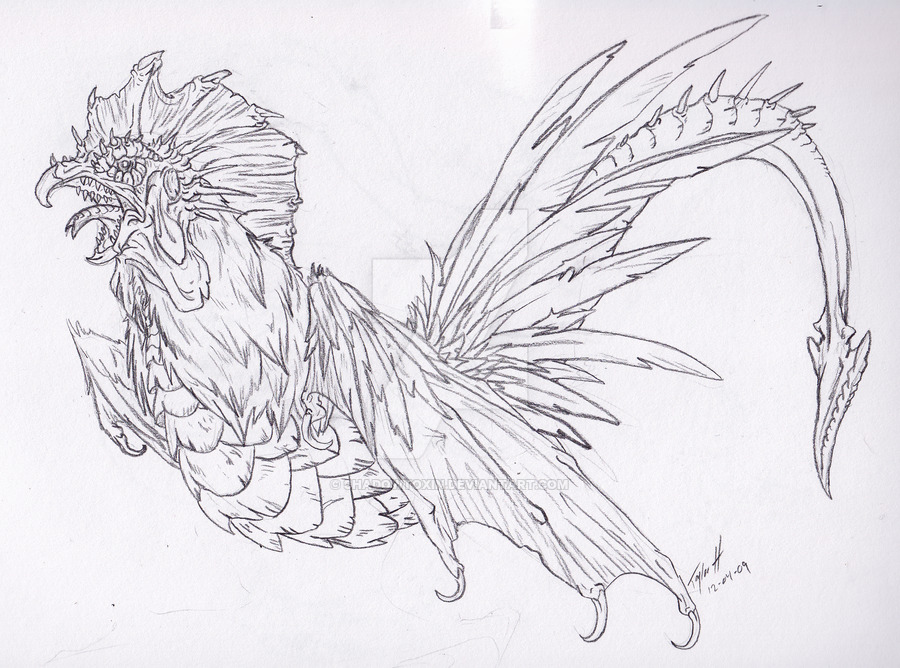 900x668 Evil Dragon Chicken By Shadowtoxin