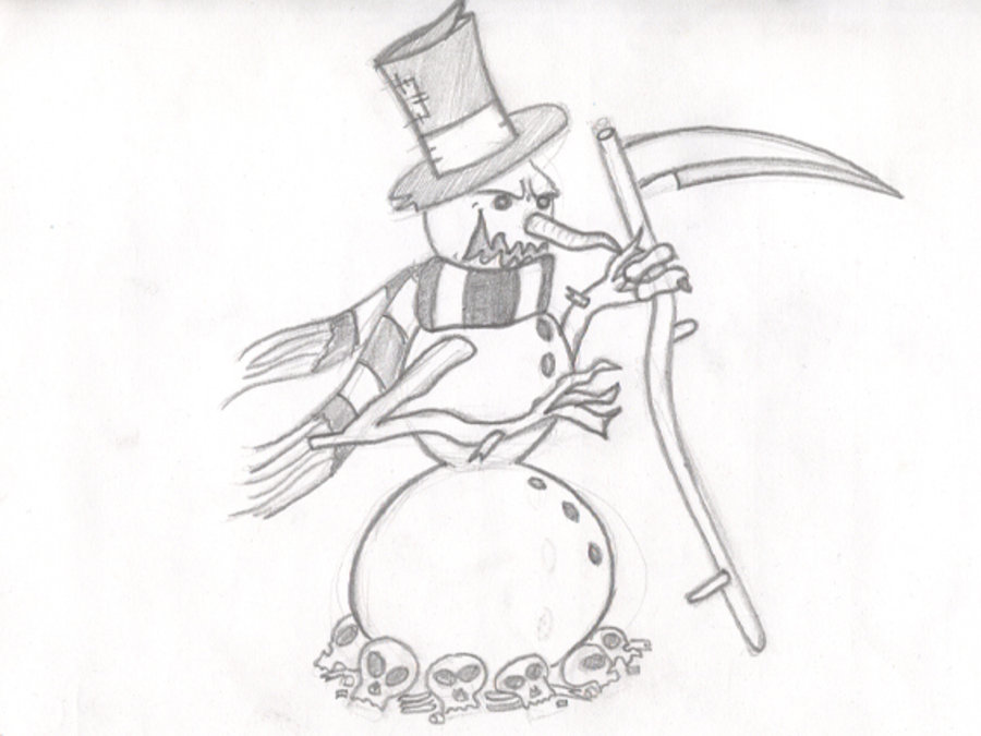 900x675 Evil Snowman
