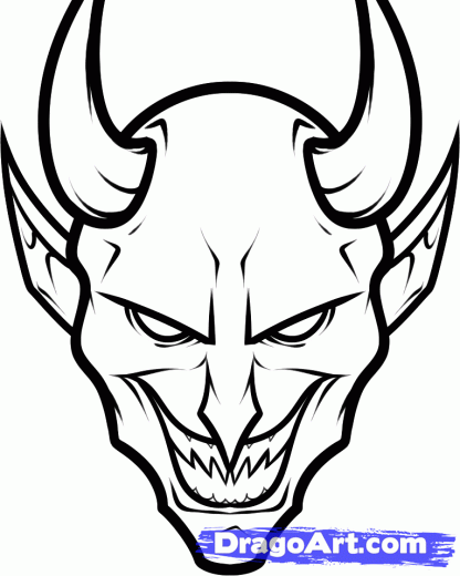 416x520 Evil Face Drawings In Pencil