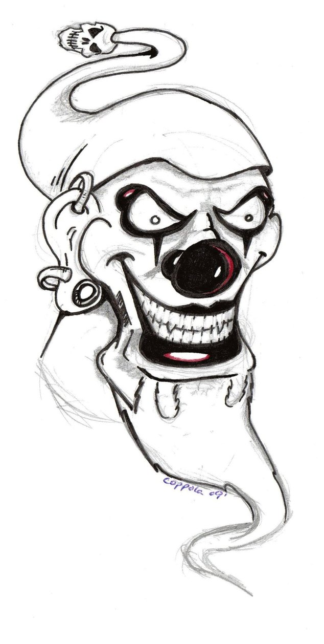 634x1258 Adult Evil Clown Pictures Evil Clown Pictures Tattoos. Creepy