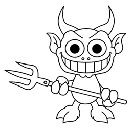 260x252 Cartoon Devil Step By Step Drawing Lesson