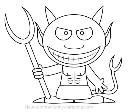 430x377 Drawn Devil Cartoon Character