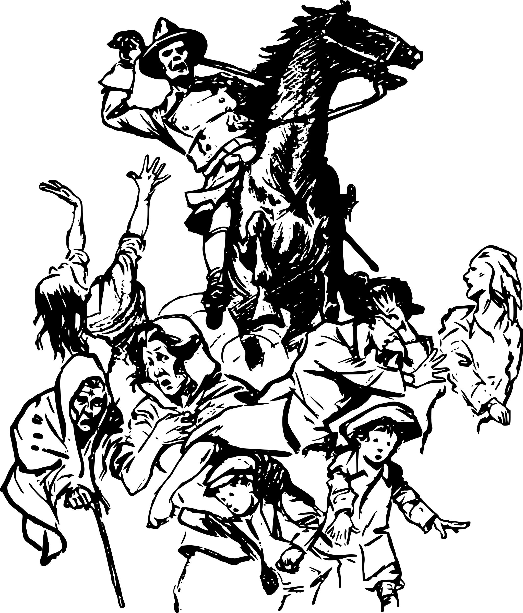 2048x2400 Evil Horse Rider And Kids Icons Png