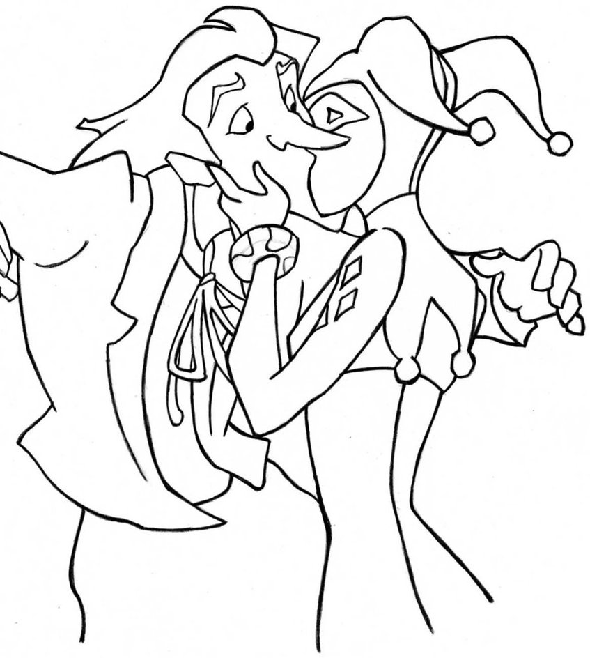 847x944 Harley Quinn Color Pages Poison Ivy Coloring 2016 Joker