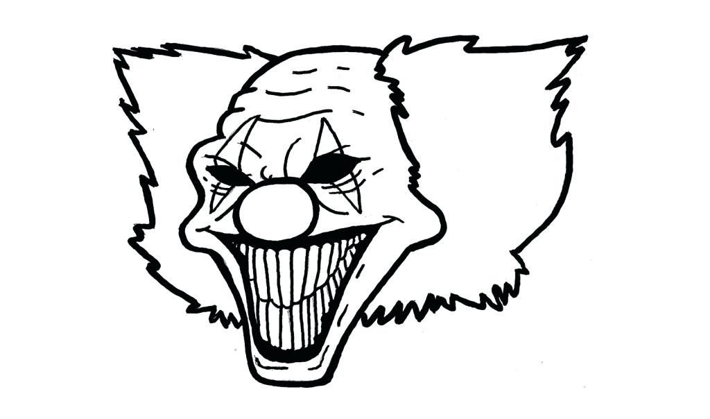 1024x604 Scary Clown Coloring Page Scary Clown Coloring Pictures Scary