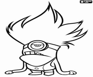 300x250 An Evil Minion From The Movie Despicable Me 2 Coloring Page