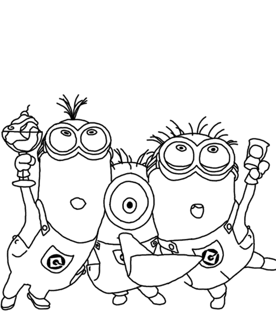 878x1065 Minion Coloring Page Free Minions Despicable Me Pages On Printable
