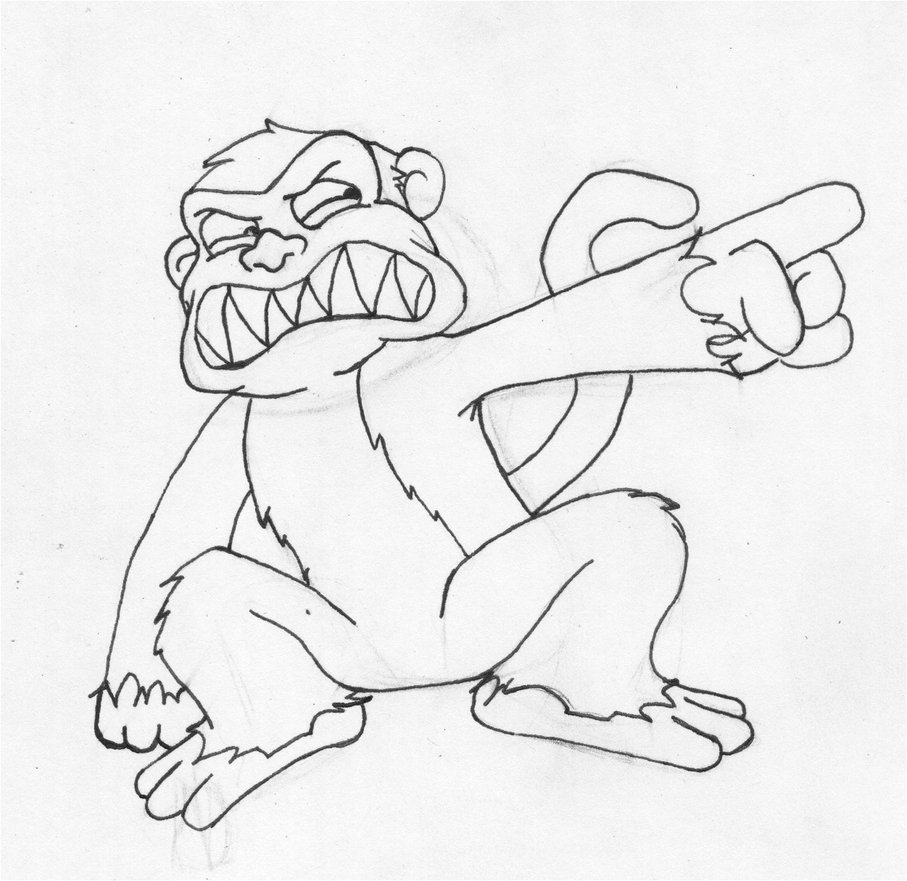 907x881 Evil Monkey By Boardwalkbum