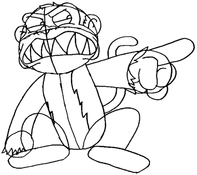 400x356 How To Draw The Evil Monkey From Family Guy Drawing Tutorial