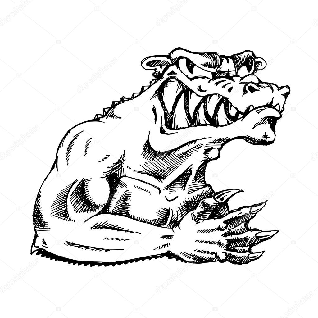 1024x1024 Evil Monster Vector Stock Vector