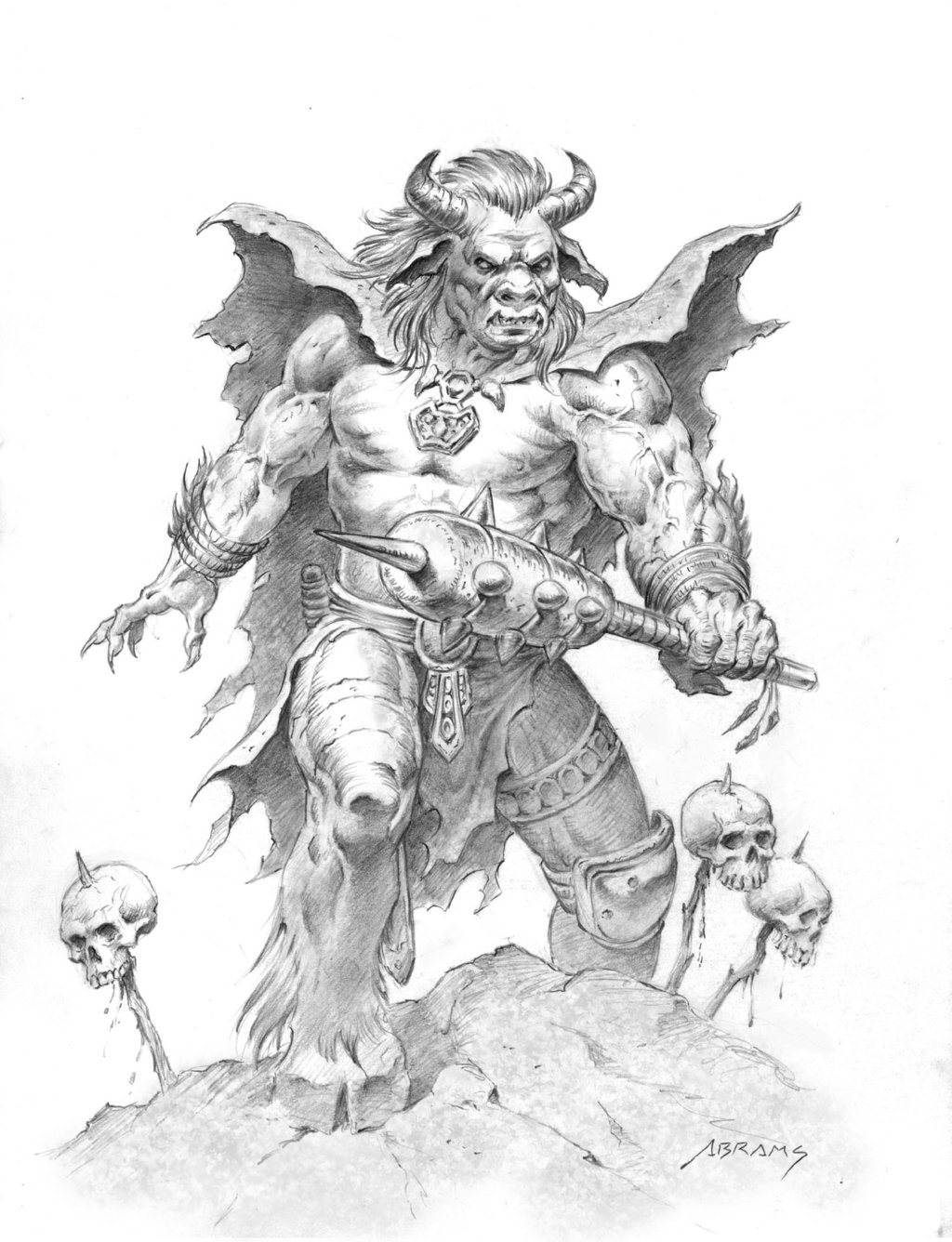 1024x1336 Calaban By Paulabrams Evil Minotaur Orc Demon Devil Cursed Monster