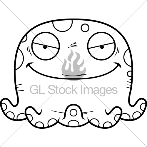 500x500 Evil Little Octopus Gl Stock Images