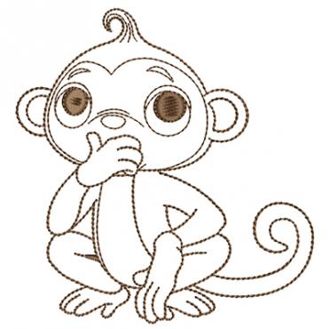 372x370 Hear, Speak, See No Evil Linework