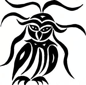 300x297 Abstract Owl Drawings Fine Art America
