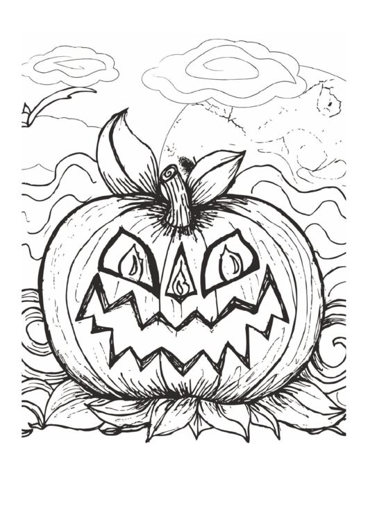 530x749 The Best Pumpkin Coloring Template Ideas