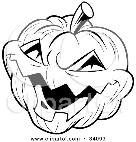450x470 Clipart Illustration Of An Evil Laughing Carved Halloween Jack O