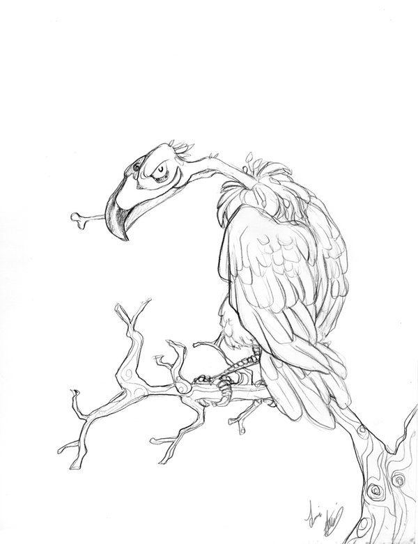 600x781 Evil Vulture By On @ Art
