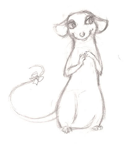 400x464 Rat Girl Drawing Cartoon Rat Drawings