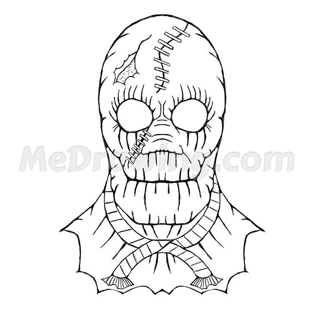 640x640 Scarecrow Ink Drawing