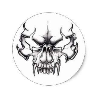 324x324 Evil Skull Stickers Zazzle