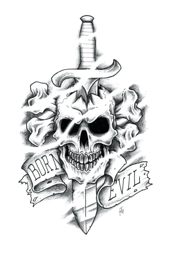 600x849 Skull Tattoo Flash Art Skull Tattoo Art Flash Tattoos Media