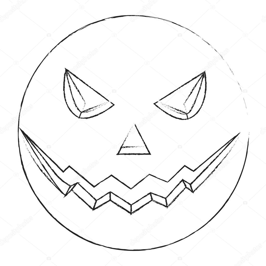 1024x1024 Halloween Evil Sketch Stock Vector Maxterdesign