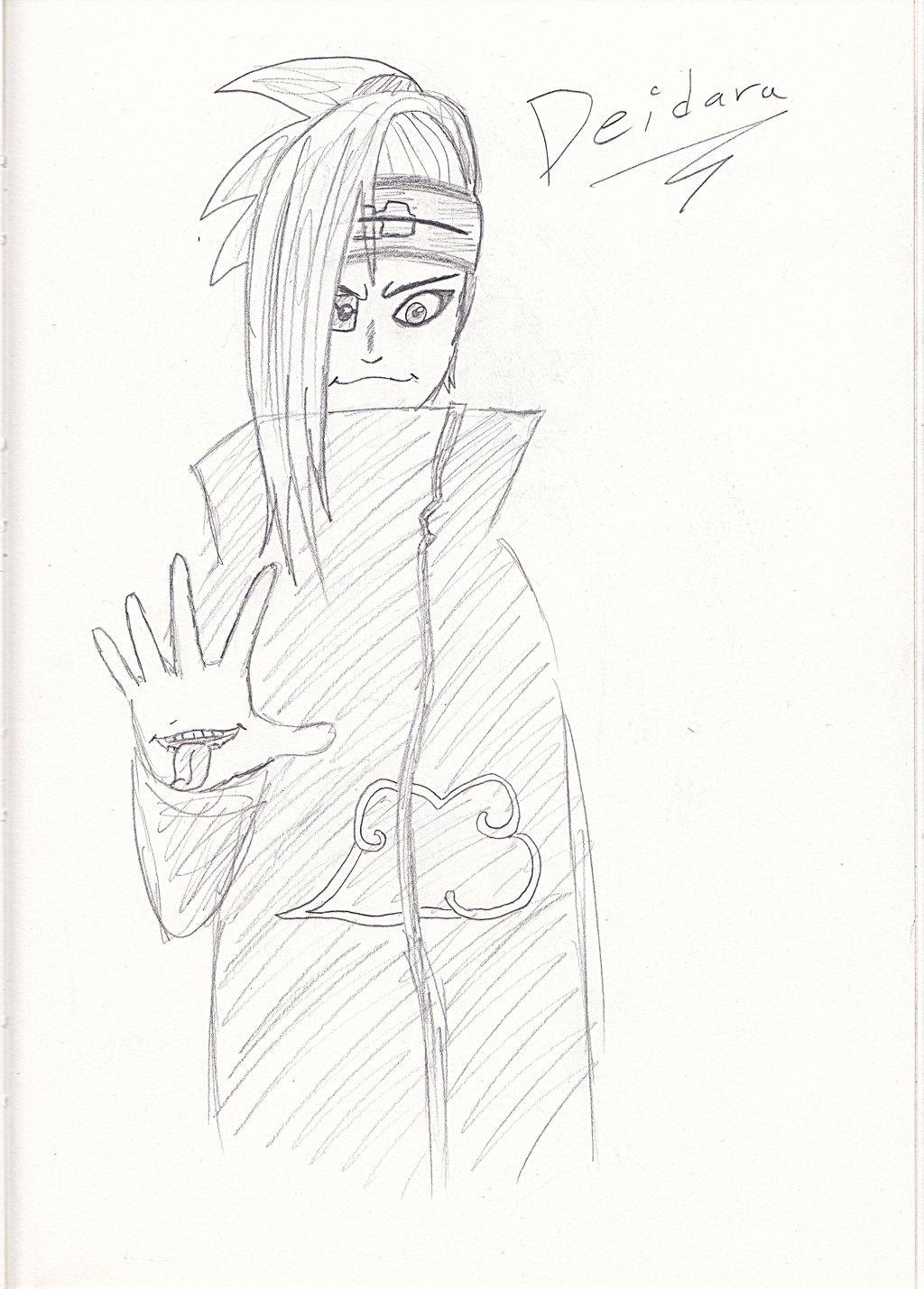 1024x1429 Deidara Evil Smile By Little Danny