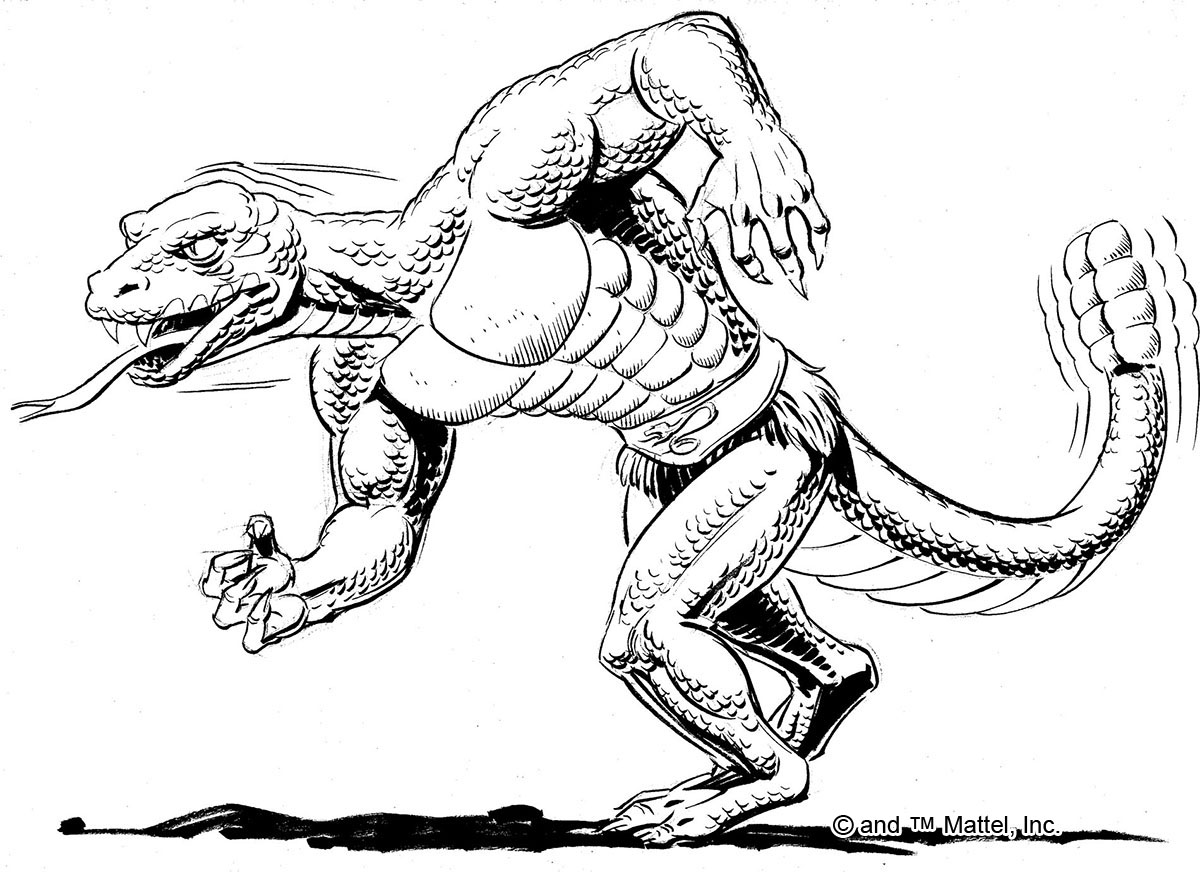 1200x872 Rattlor Evil Snake Men Creature With The Quick Strike Head (1986