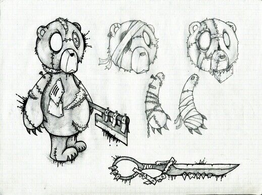 519x386 Evil Teddy Bear Tattoo Ideas Teddy Bear, Tattoo