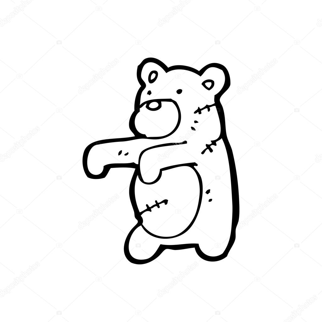 1024x1024 Zombie Teddy Cartoon Stock Vector Lineartestpilot