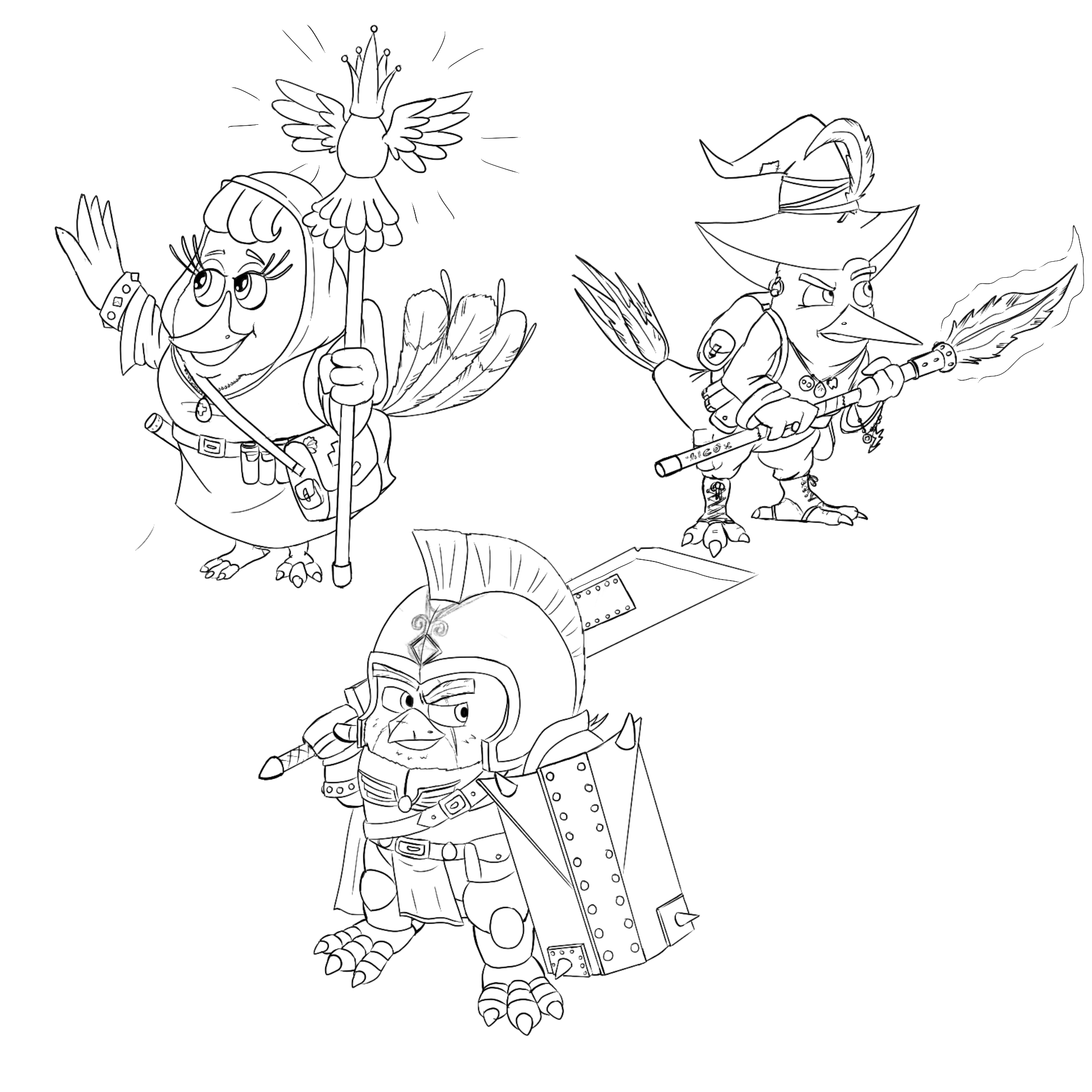 2048x2048 Angry Birds Epic Characters In Style Of Angry Birds Evolution My