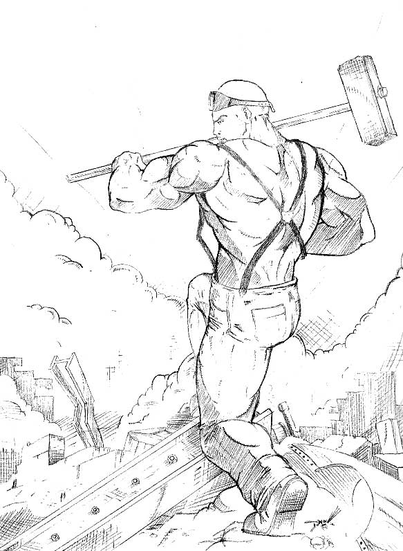 583x796 Evolution Of A Sketch John Henry Part Ii Chris Dixon Comics