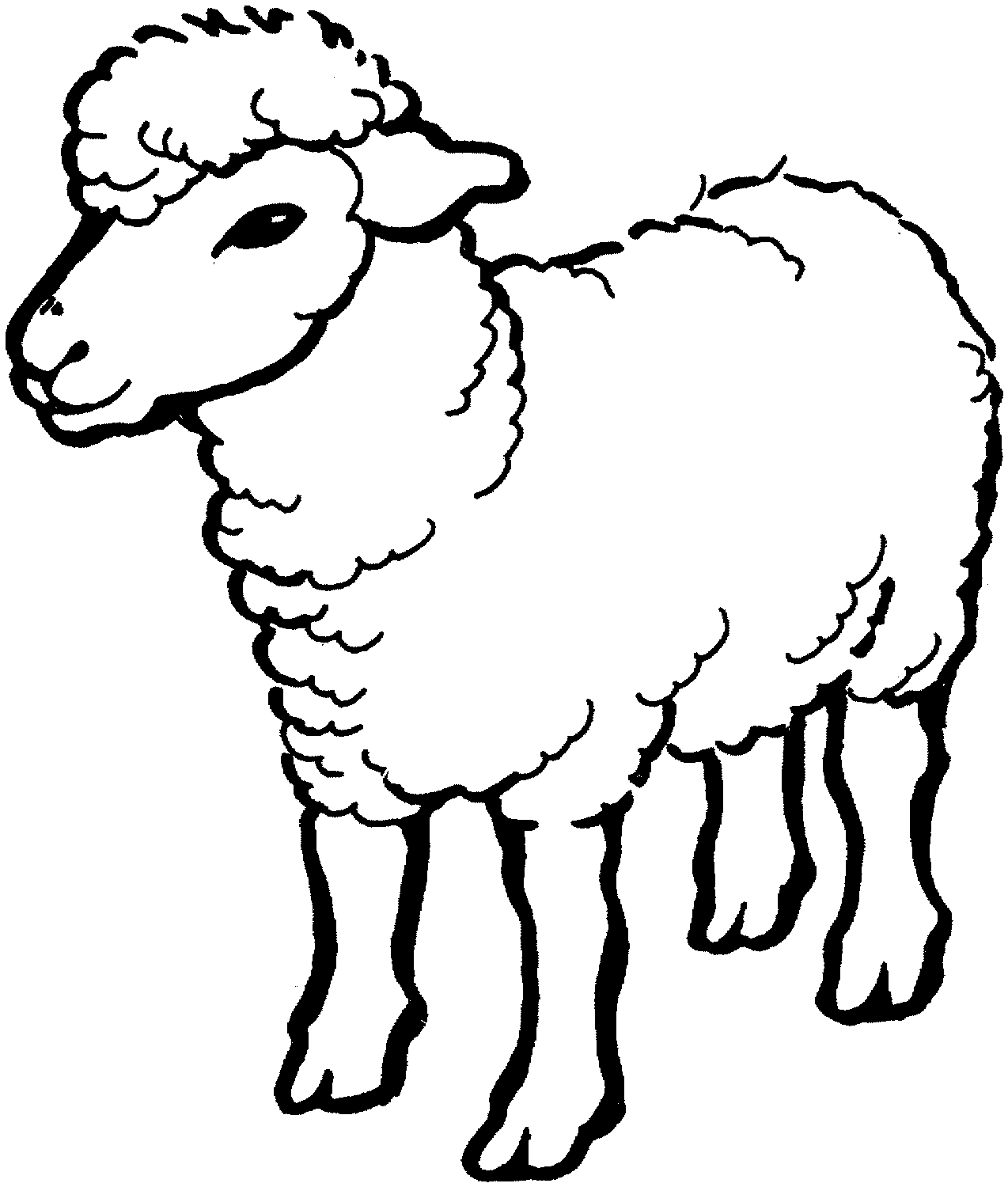 1274x1500 Lamb Coloring Page