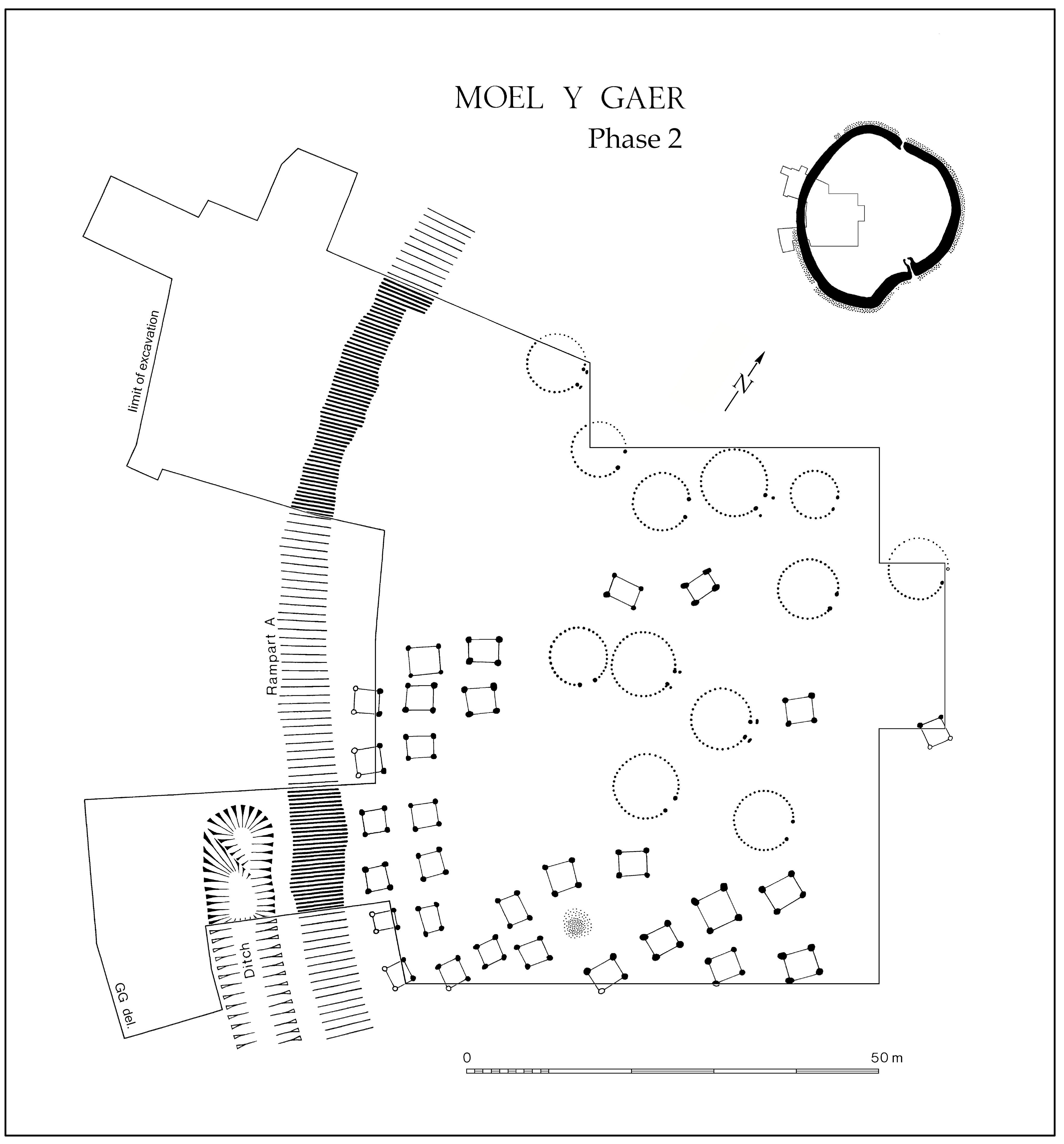 4100x4410 Moel Y Gaer, Rhosesmor, Flintshire Area Excavation Of Defences
