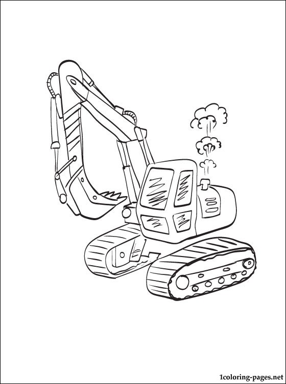 560x750 Coloring Page Excavator Coloring Pages