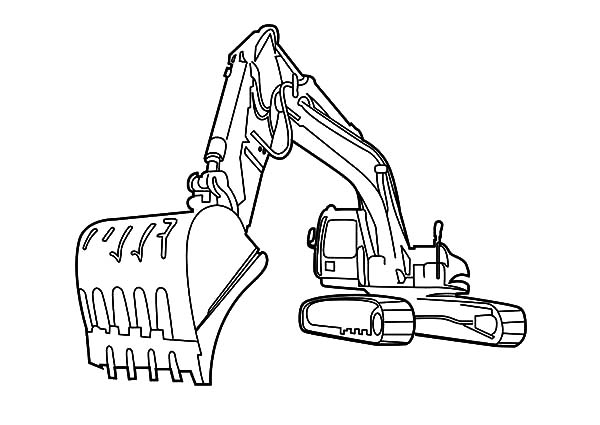 600x425 Drawing Excavator Coloring Pages