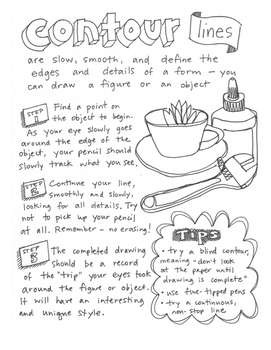 271x350 Observational Drawing Gesture And Contour Exercises Tpt