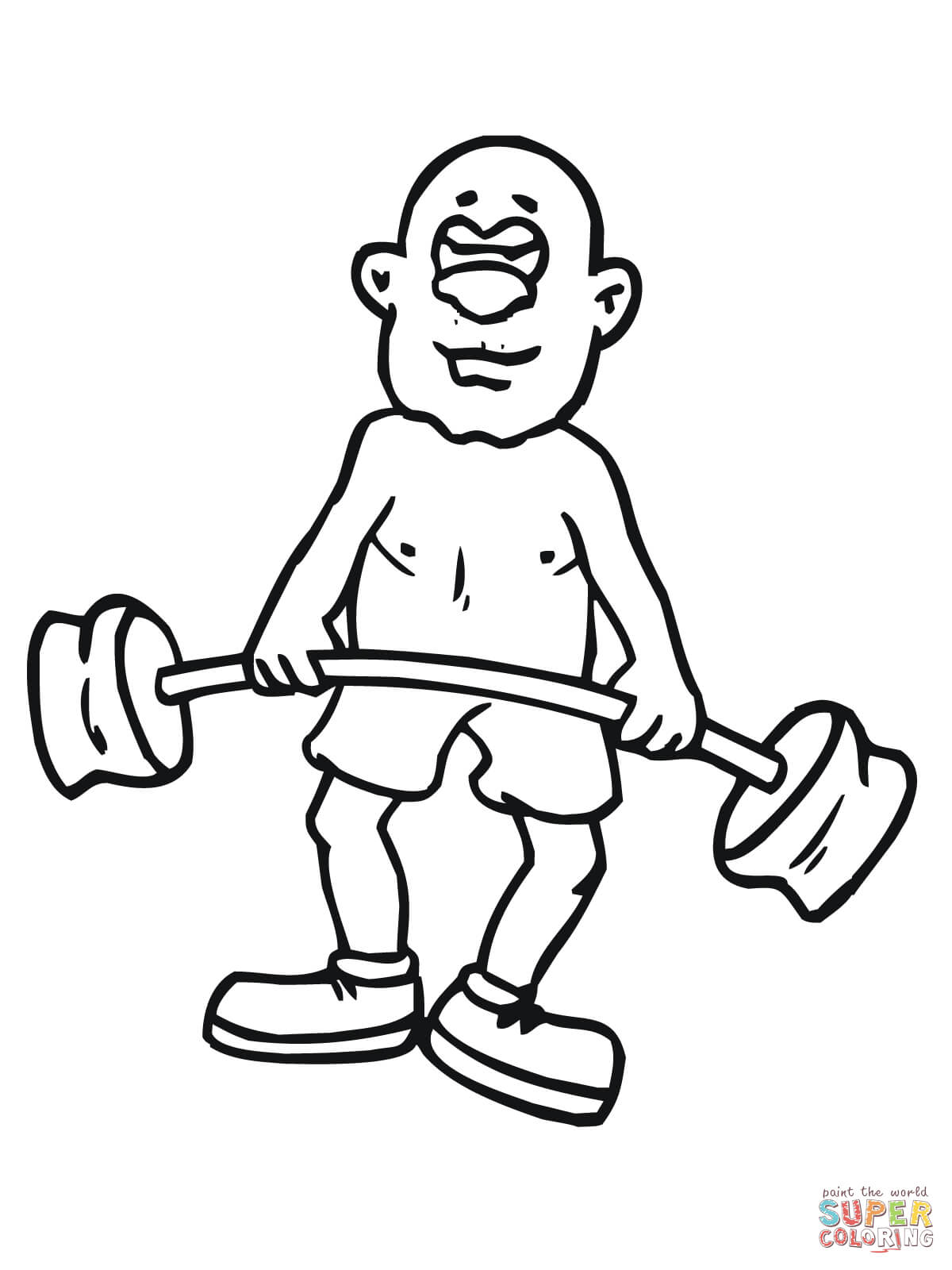 1200x1600 Exercise With Barbell Coloring Page Free Printable Coloring Pages