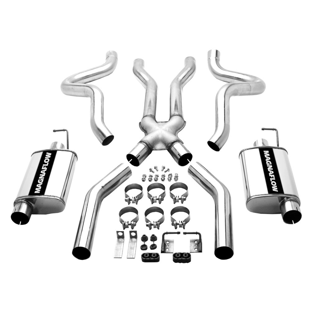 1000x1000 Magnaflow 15817 Mustang Dual Exhaust With X Pipe Kit 3 Stainless