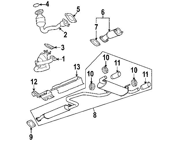 600x495 Pontiac G6 Exhaust Components Oem Parts