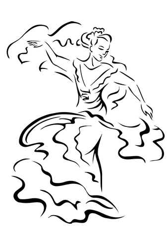 339x480 Cinco De Mayo Dancer Coloring Page Free Printable Coloring Pages