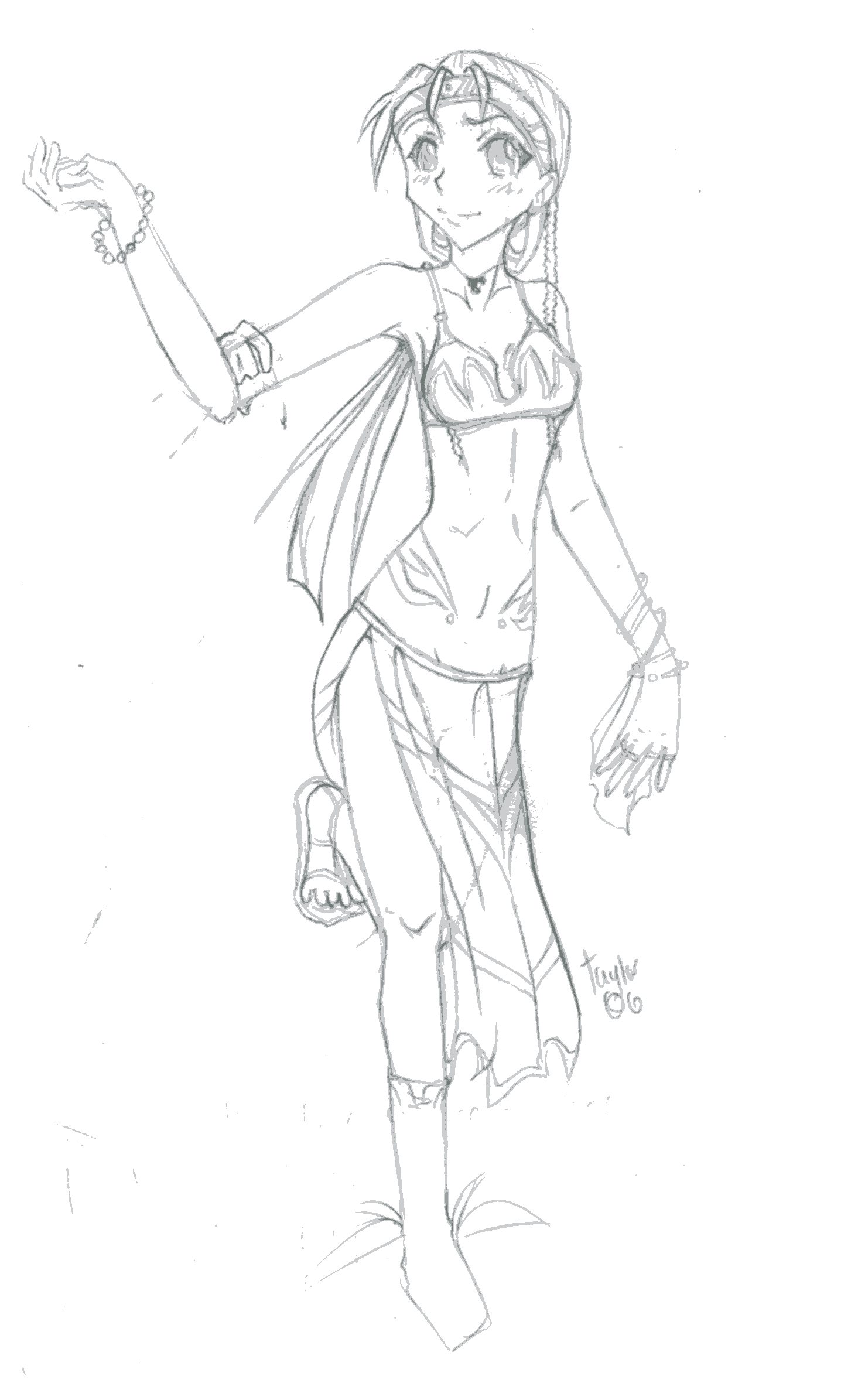 1465x2390 Exotic Dancer Sketch By Reina Sama San