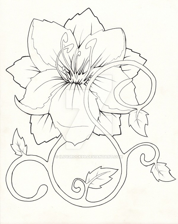 600x754 Tropical Flower Design By Iluv2rock99