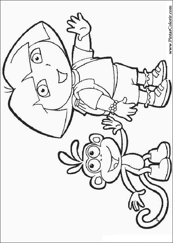 567x794 Drawings To Paint Amp Colour Dora The Explorer