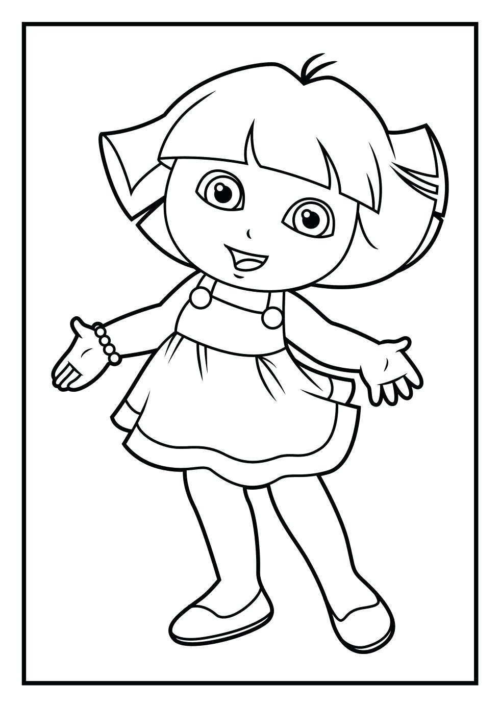 980x1386 Coloring Dora The Explorer Coloring Sheets Pages And Line